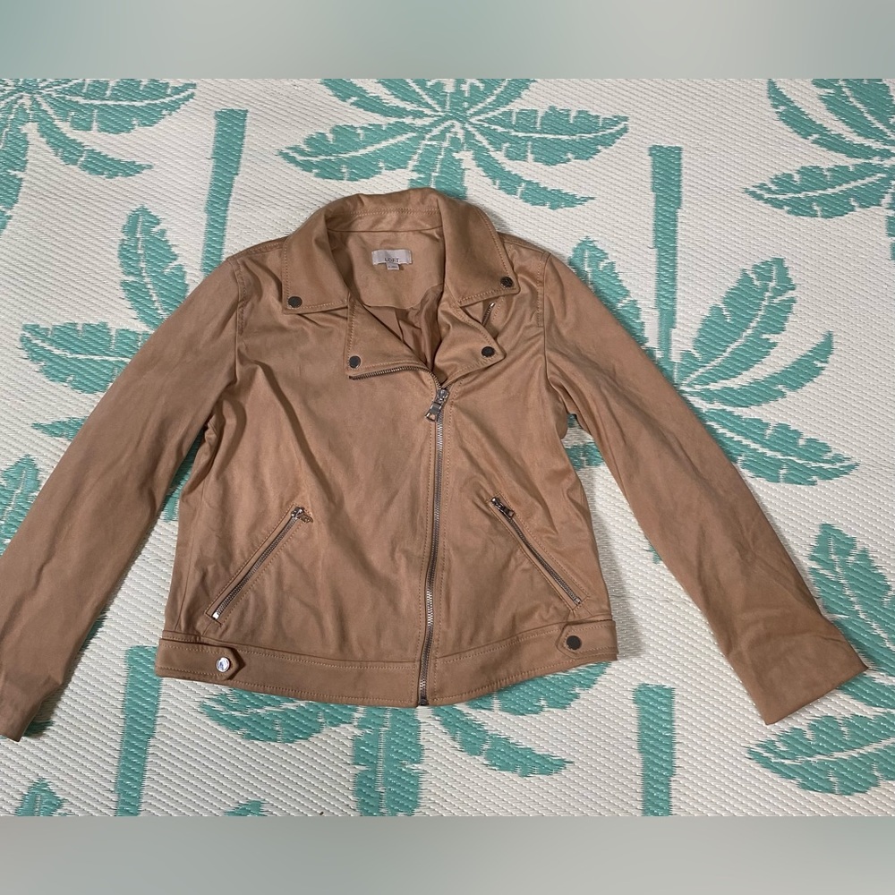 LOFT Camel Leather Jacket